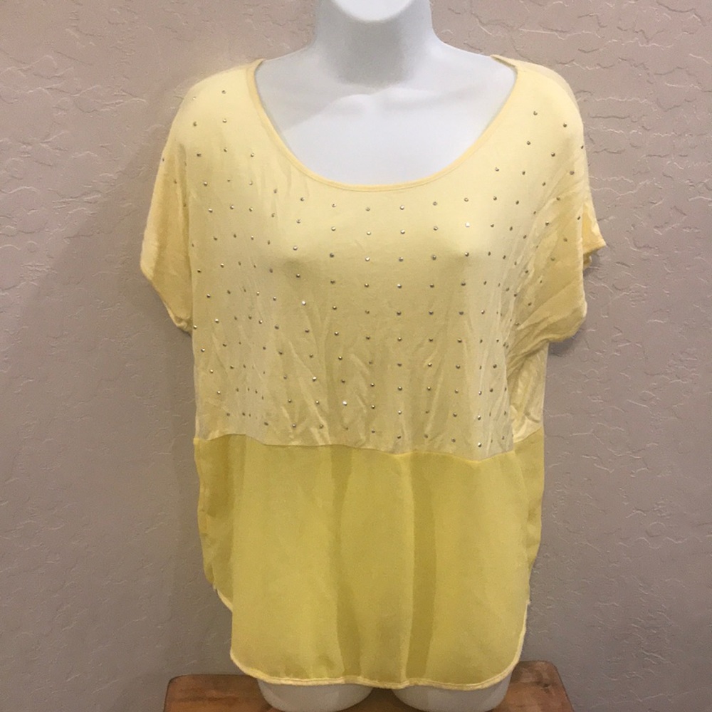Daytrip yellow studded detail blouse